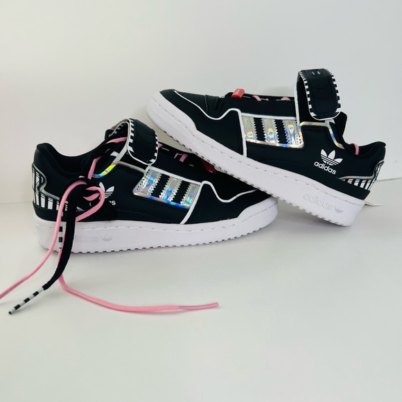 NEW RARE Adidas Forum Plus I Love Dance Black White Silver FY5225 - Picture 2 of 10